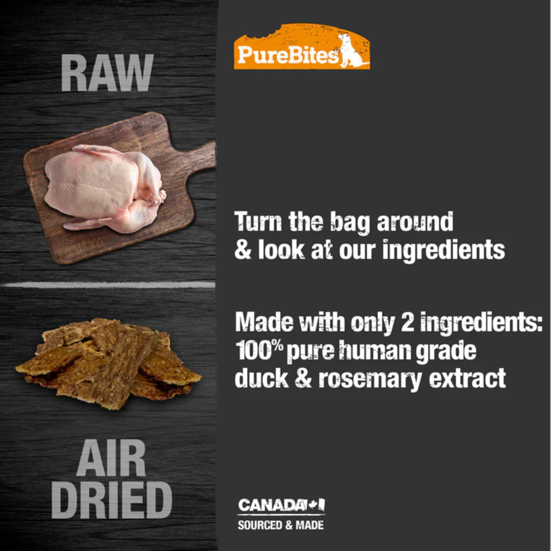 PureBites Air-Dried Dog Treats - Duck Jerky