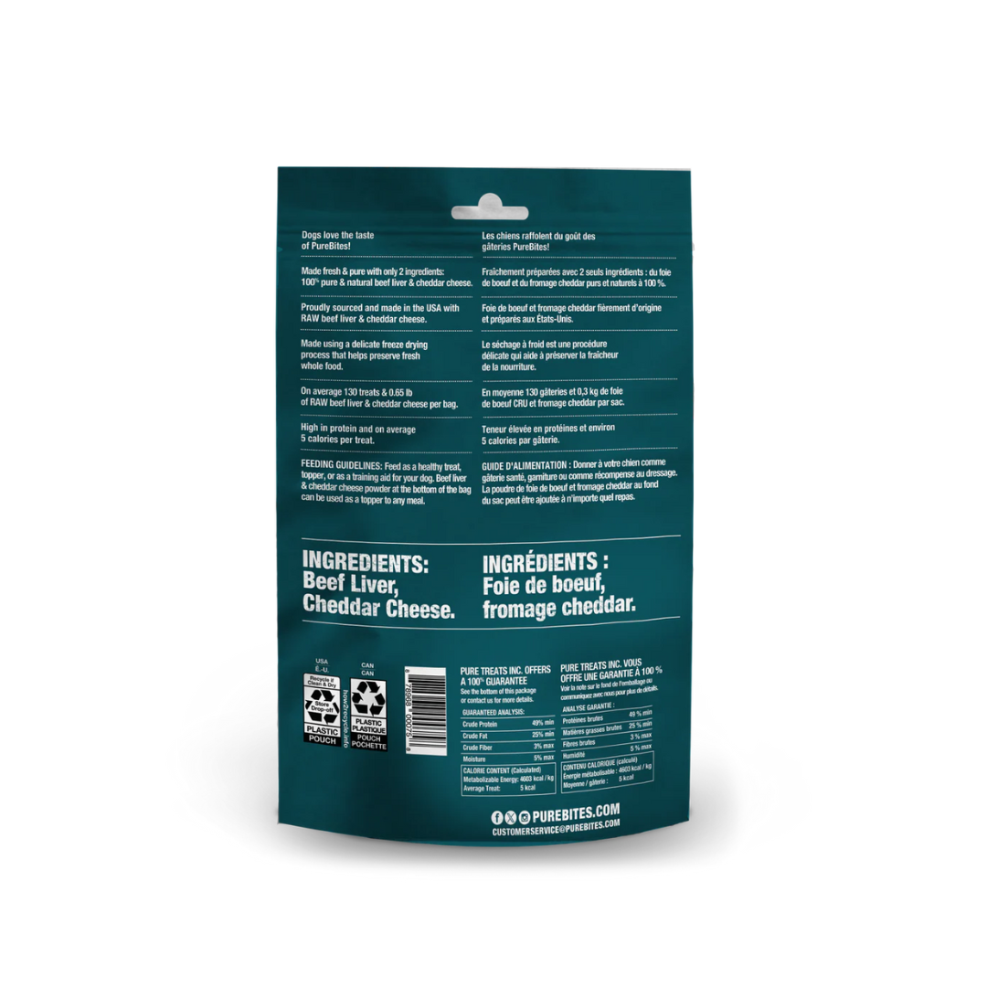 PureBites Freeze-Dried Dog Treats - Beef & Cheese