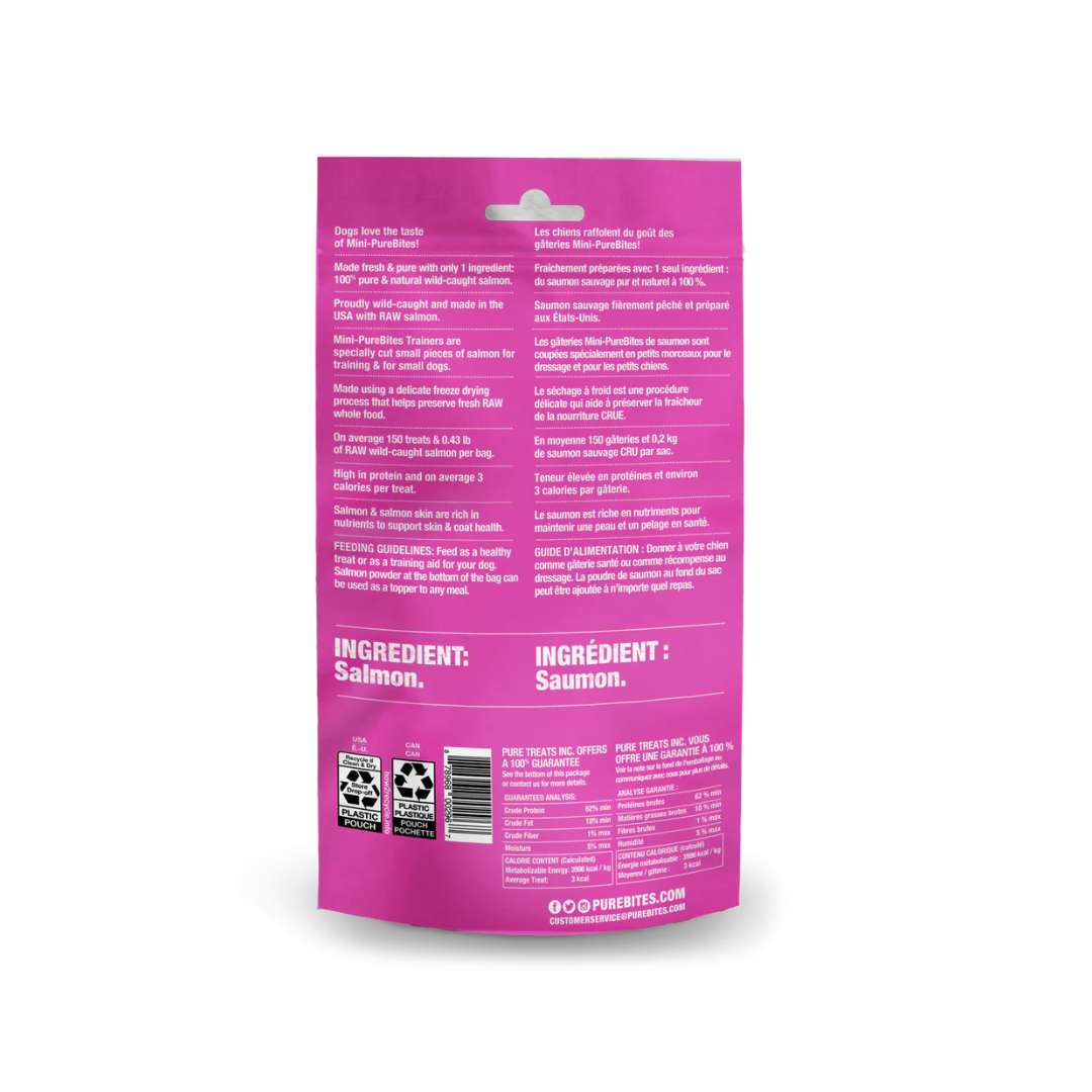PureBites Freeze-Dried Dog Treats - Mini Trainers Wild-Caught Salmon