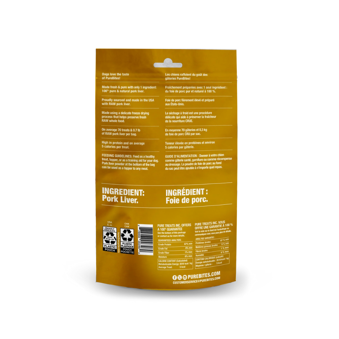 PureBites Freeze-Dried Dog Treats - Pork Liver