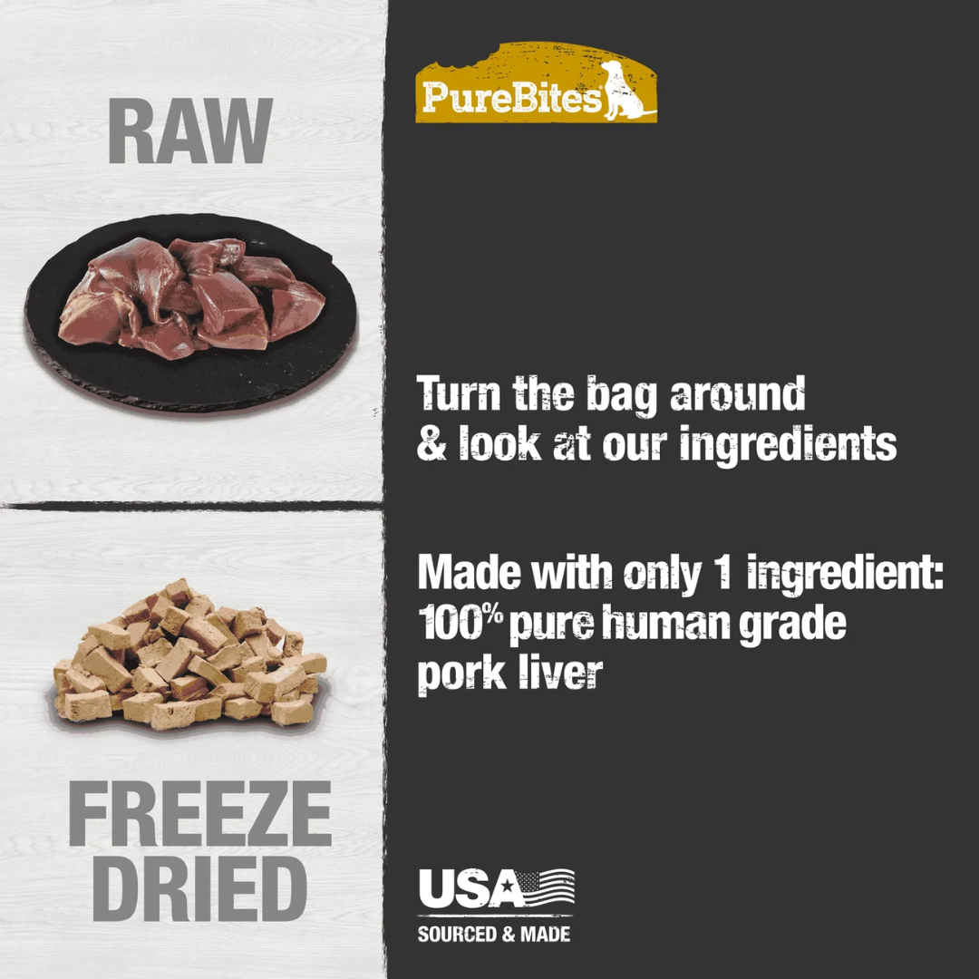 PureBites Freeze-Dried Dog Treats - Pork Liver