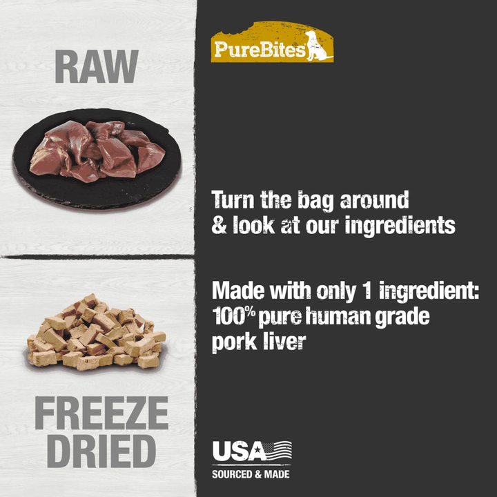 PureBites Freeze-Dried Dog Treats - Pork Liver
