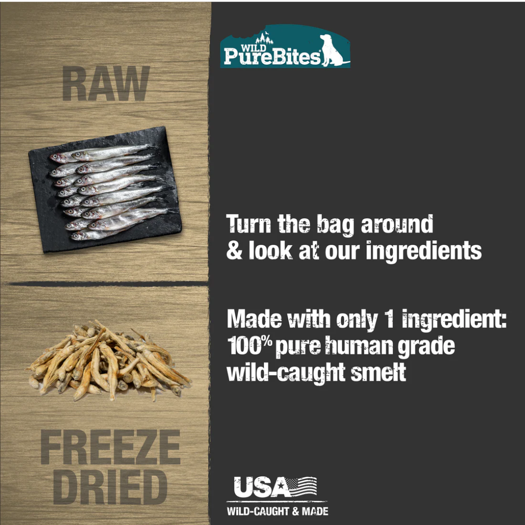PureBites Freeze-Dried Dog Treats - Wild-Caught Smelt