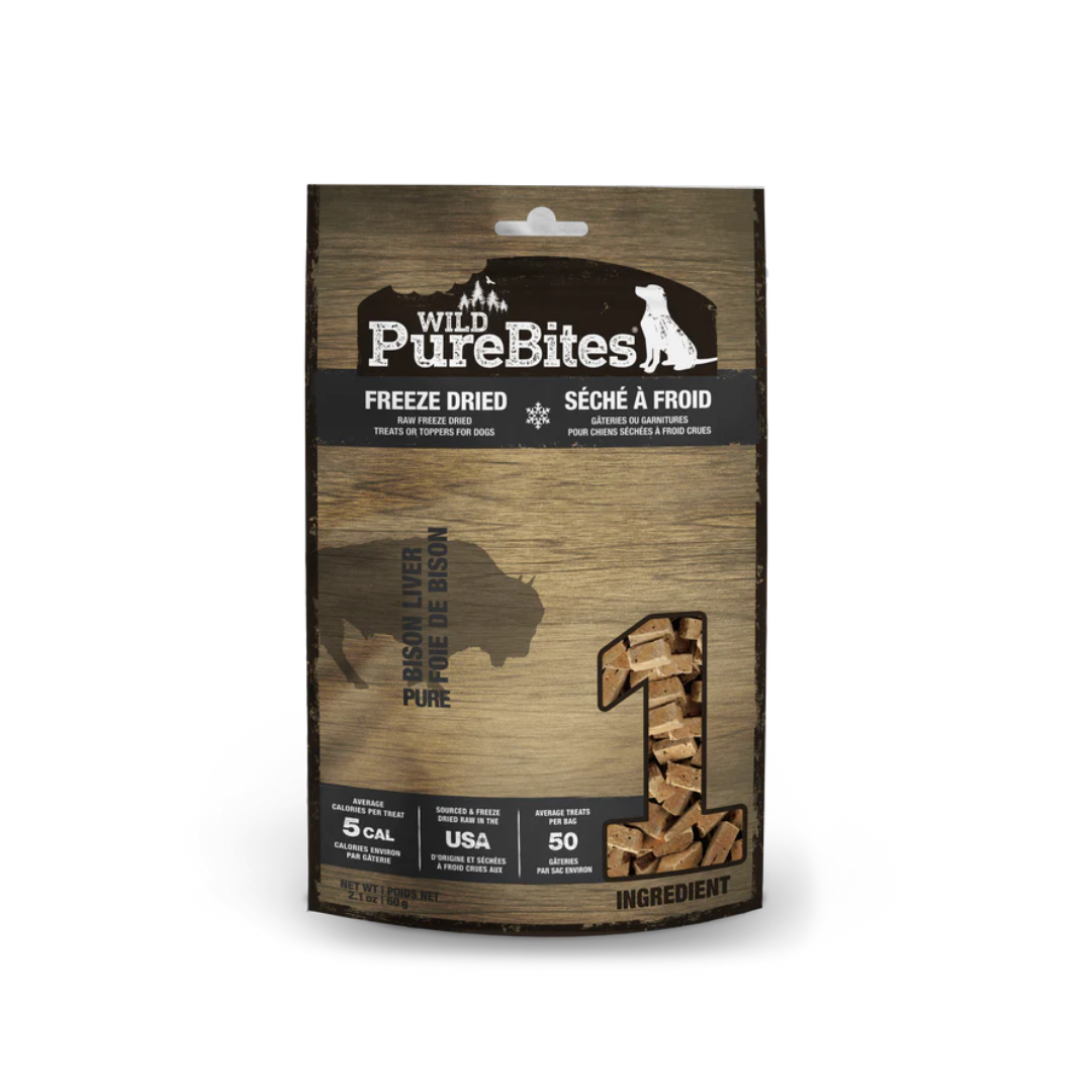 PureBites Freeze-Dried Dog Treats - Wild Bison Liver