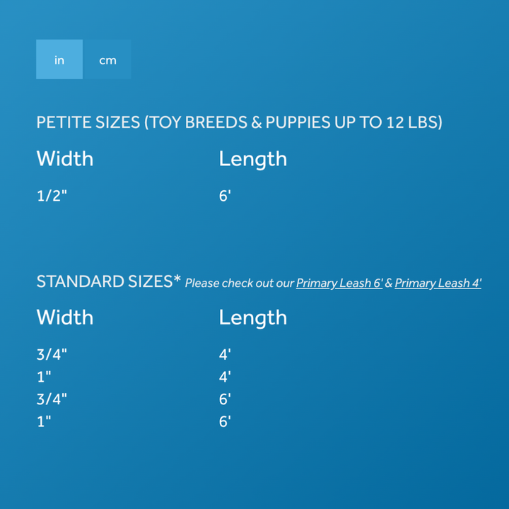 RC Pets Dog Leashes - Petite Primary Leash