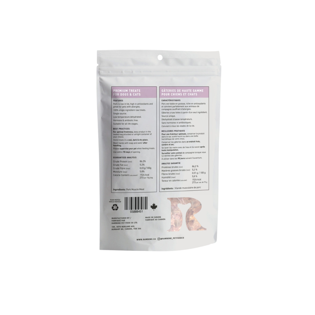 Rawbone Dog & Cat Treats - Pork Krisps