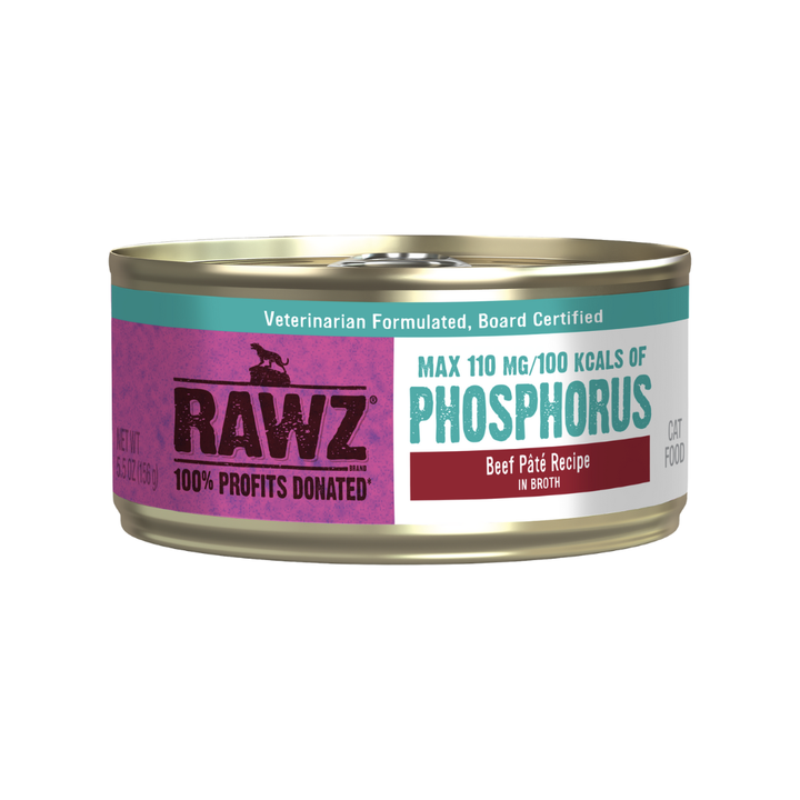 Rawz Wet Cat Food - Lower Phosphorus Beef Canned