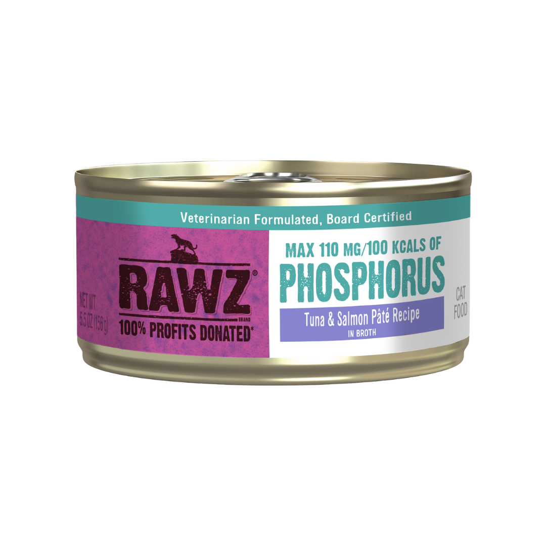 Rawz Wet Cat Food - Lower Phosphorus Tuna & Salmon Canned