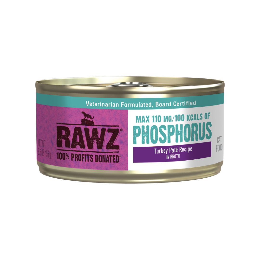 Rawz Wet Cat Food - Lower Phosphorus Turkey Canned