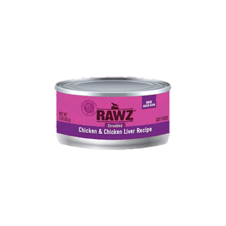 Rawz Wet Cat Food - Shredded Chicken & Chicken Liver Canned