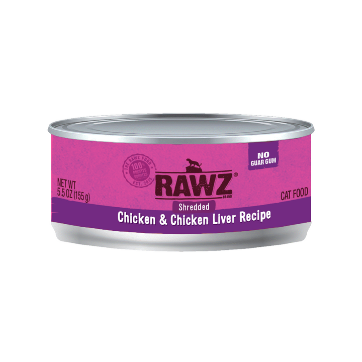 Rawz Wet Cat Food - Shredded Chicken & Chicken Liver Canned