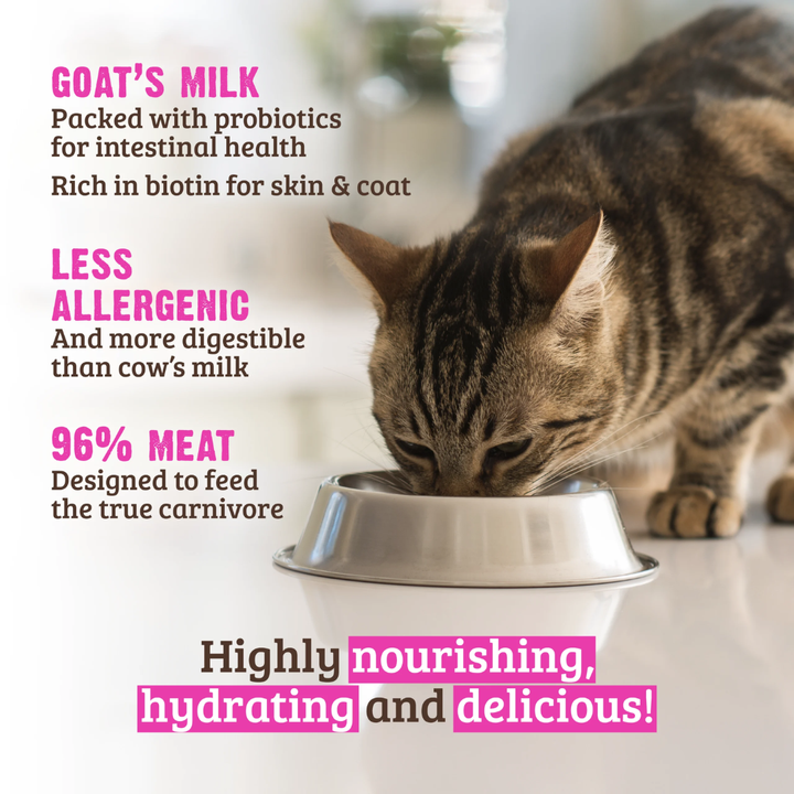 Rawz Wet Cat Food - With Goat's Milk 96% Chicken & Chicken Liver Canned