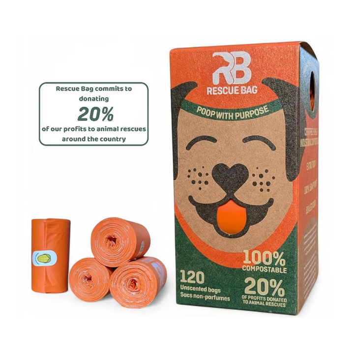 Rescue Bag Pet Waste Bags - Unscented Compostable Poop Bags