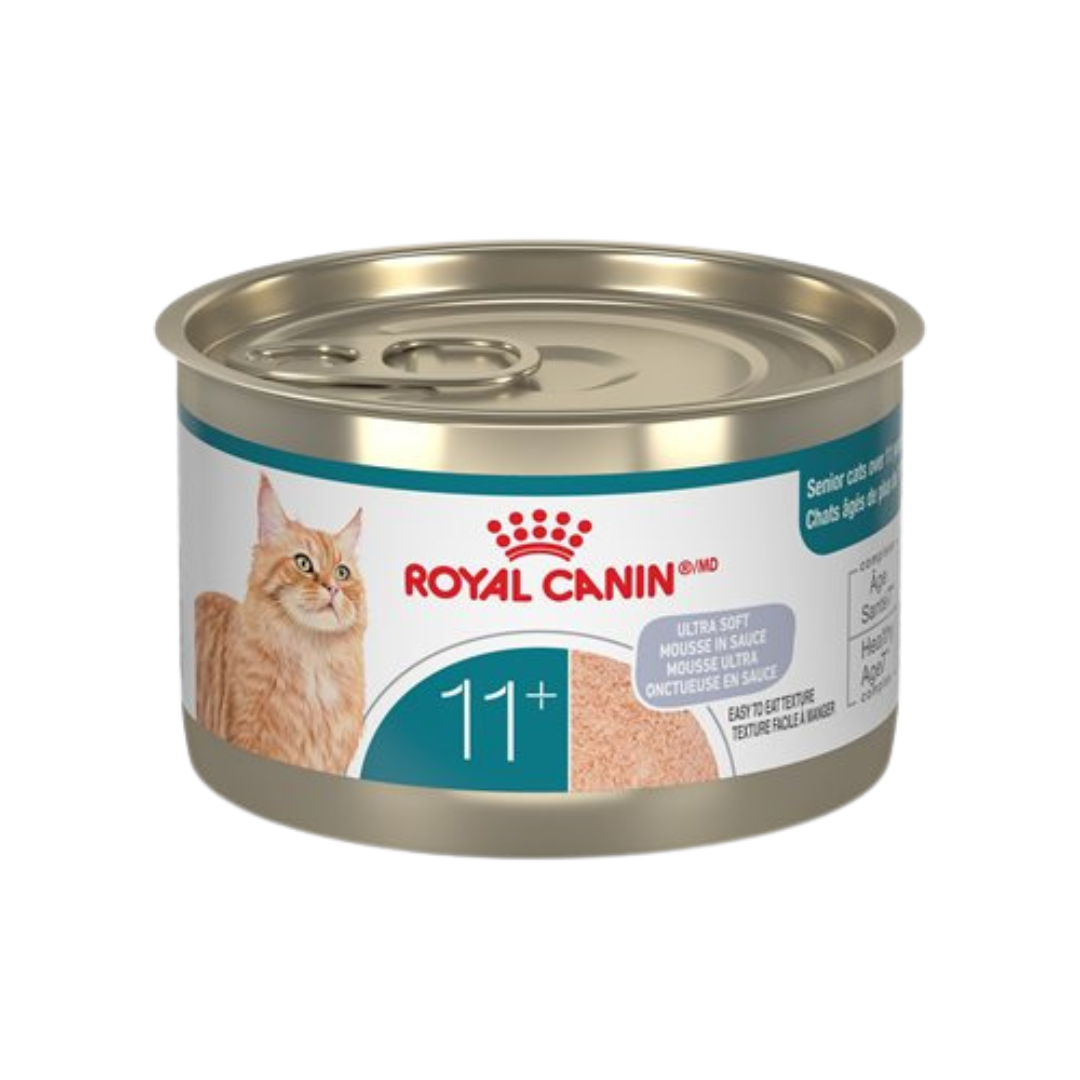 Royal Canin Wet Cat Food - Feline Health Nutrition Aging 11 Plus Mousse in Sauce Canned