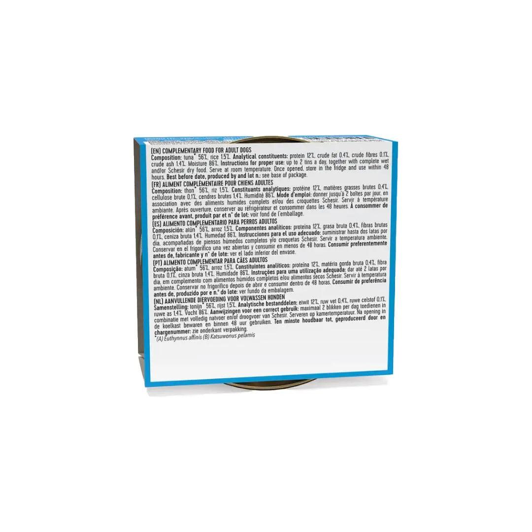 Schesir Wet Dog Food - Tuna in Jelly Can 