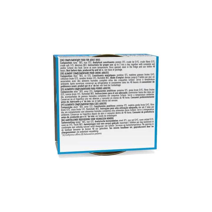 Schesir Wet Dog Food - Tuna in Jelly Can 