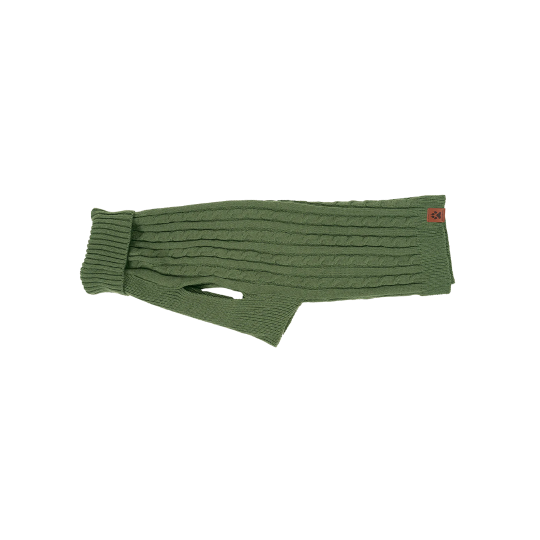 Shedrow K9 Dog Apparel - Brentwood Cable Knit Dog Sweater Plus