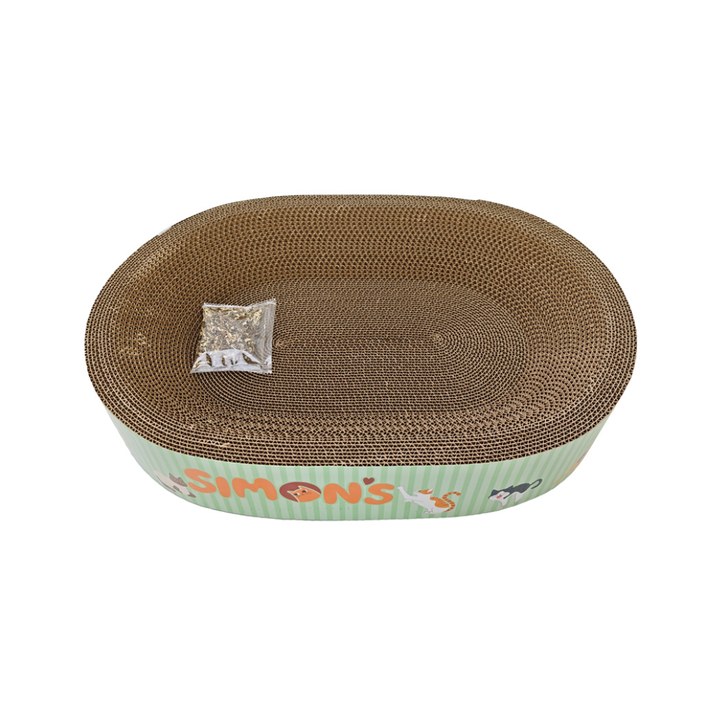 Simon's Cat Toys - Corrugated Cat Bed with Catnip