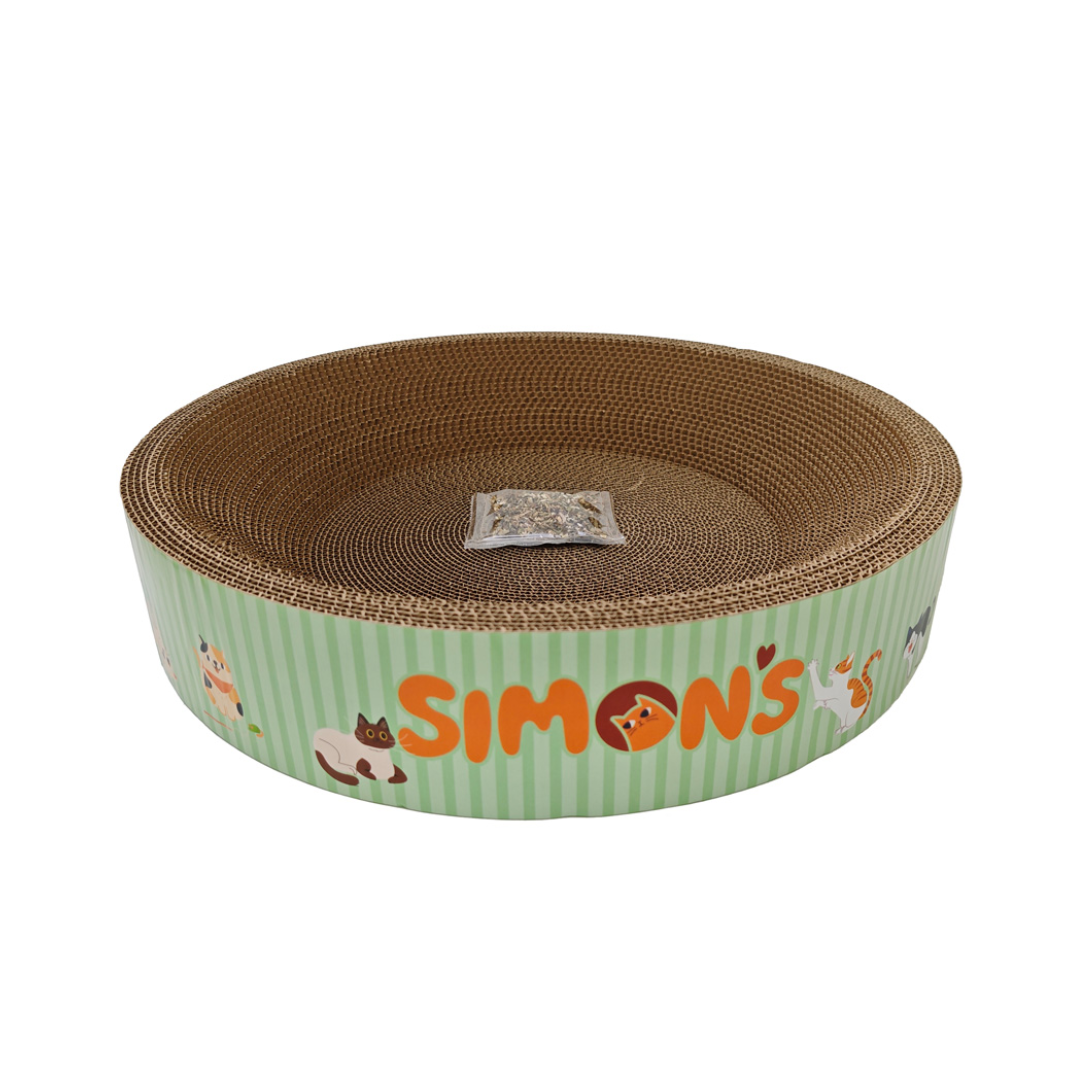 Simon's Cat Toys - Corrugated Cat Bed with Catnip