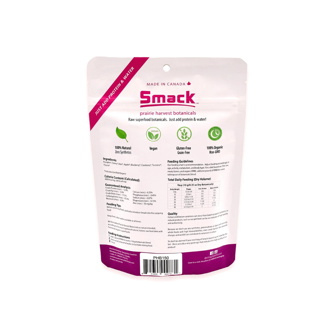 Smack Dehydrated Dog Food - Prairie Harvest Botanicals Mix