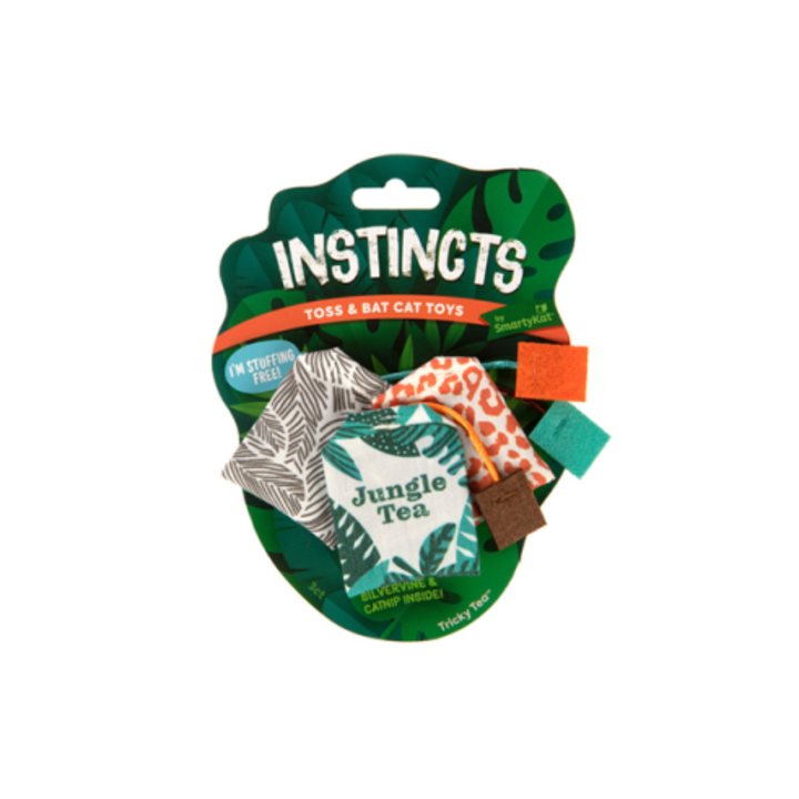 SmartyKat Cat Toy - Instincts Tricky Tea HappyNip Silvervine & Catnip Filled Toss & Bat