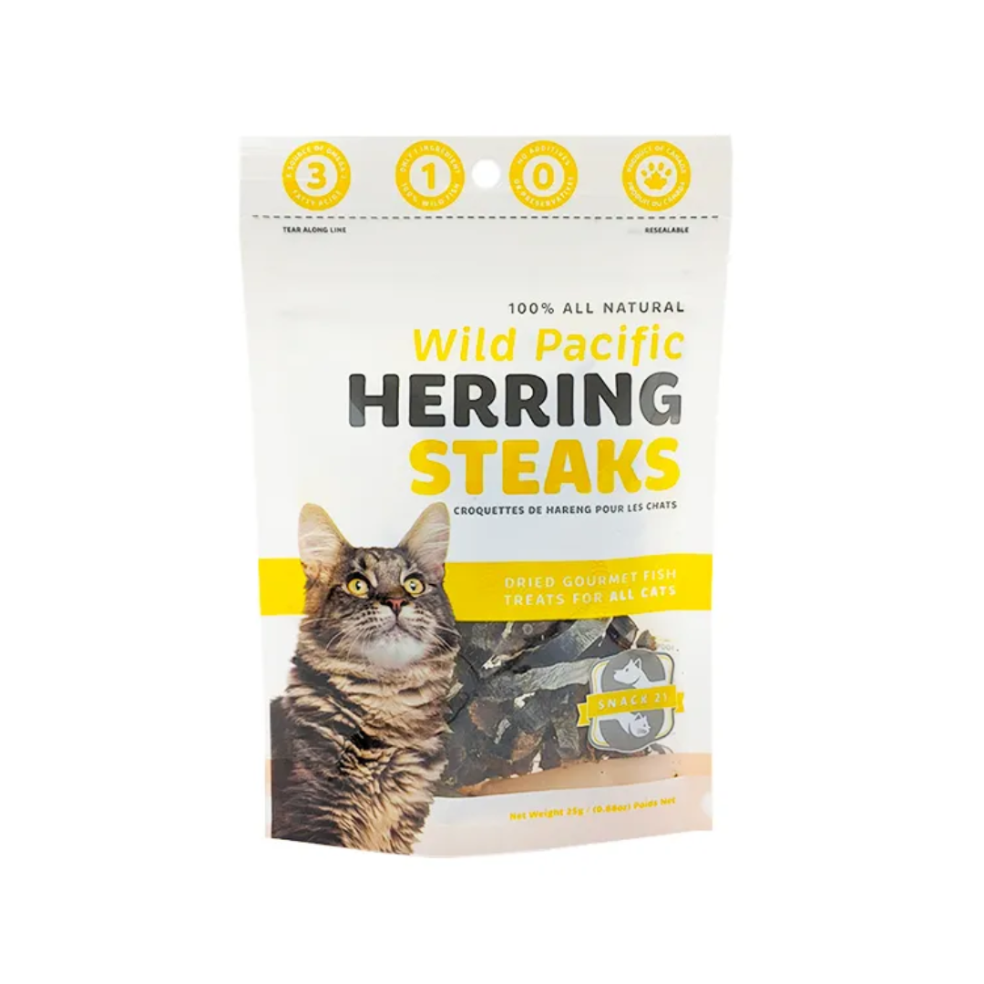 Snack 21 Cat Treats - Wild Pacific Herring Steaks