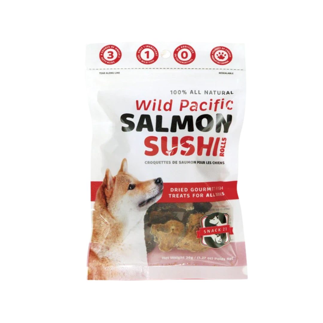 Snack 21 Dog Treats - Salmon Sushi Rolls