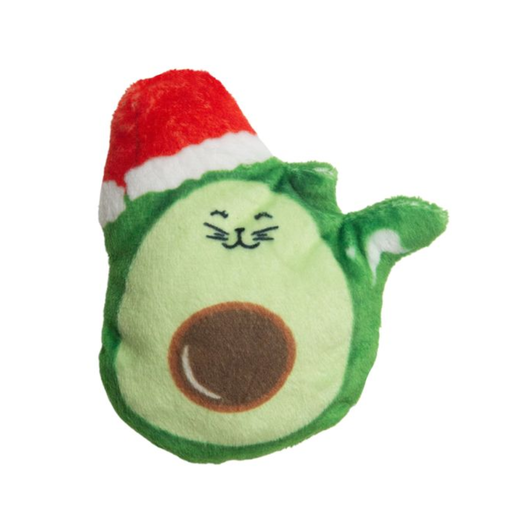 Snugarooz Cat Toys - Holiday Catnip Kitty Santa Avocado