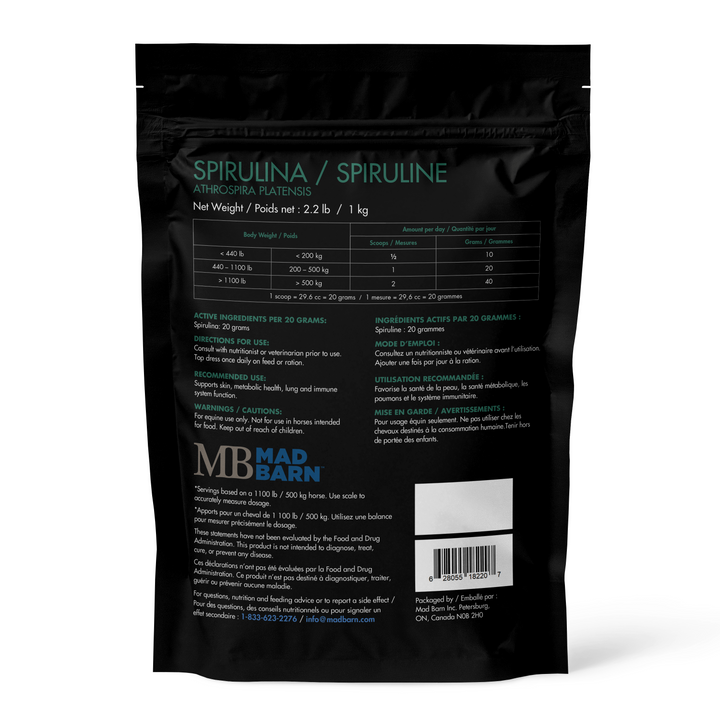 Equine Supplements - Mad Barn Spirulina