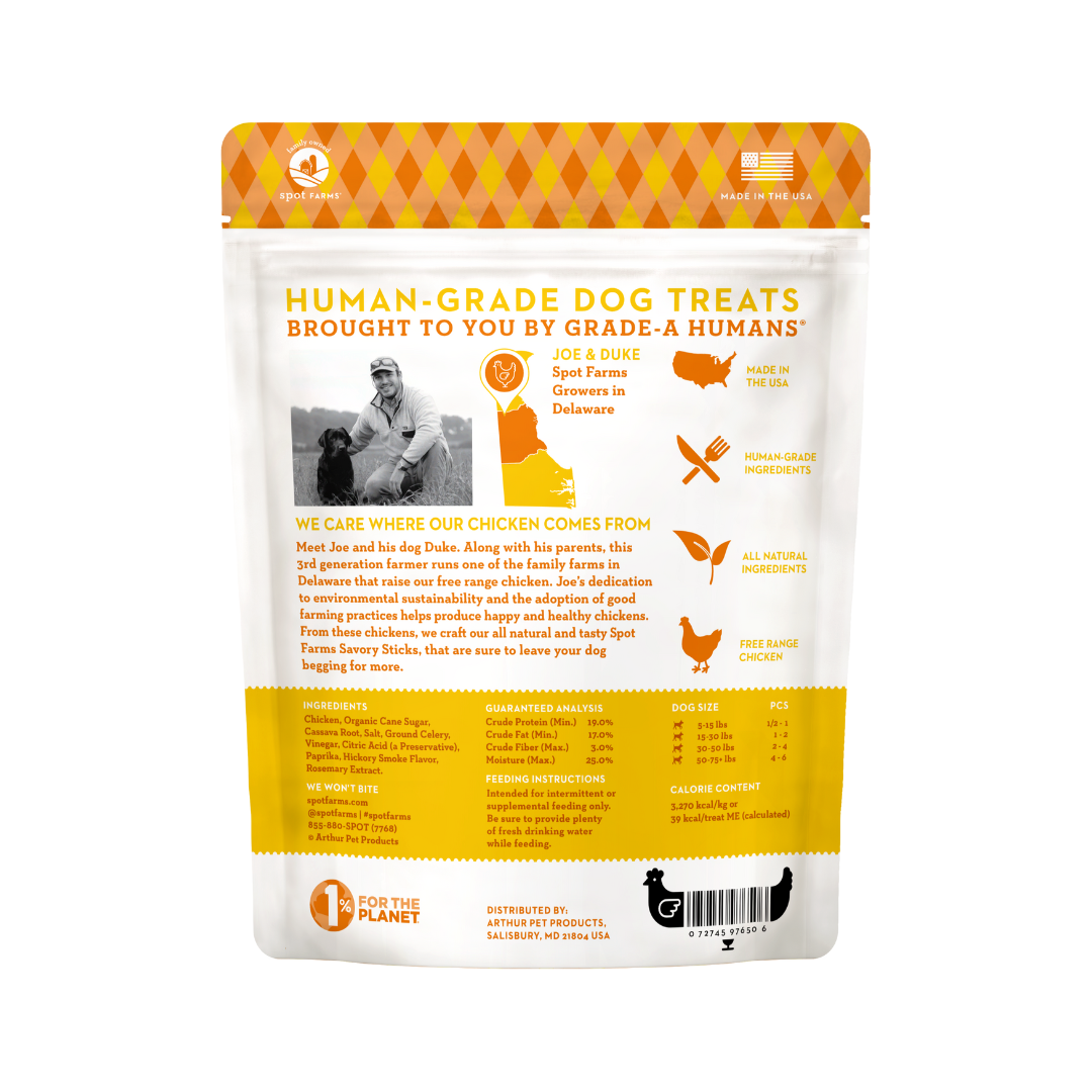 Spot Farms Dog Treats - Basics Natural Chicken Sticks