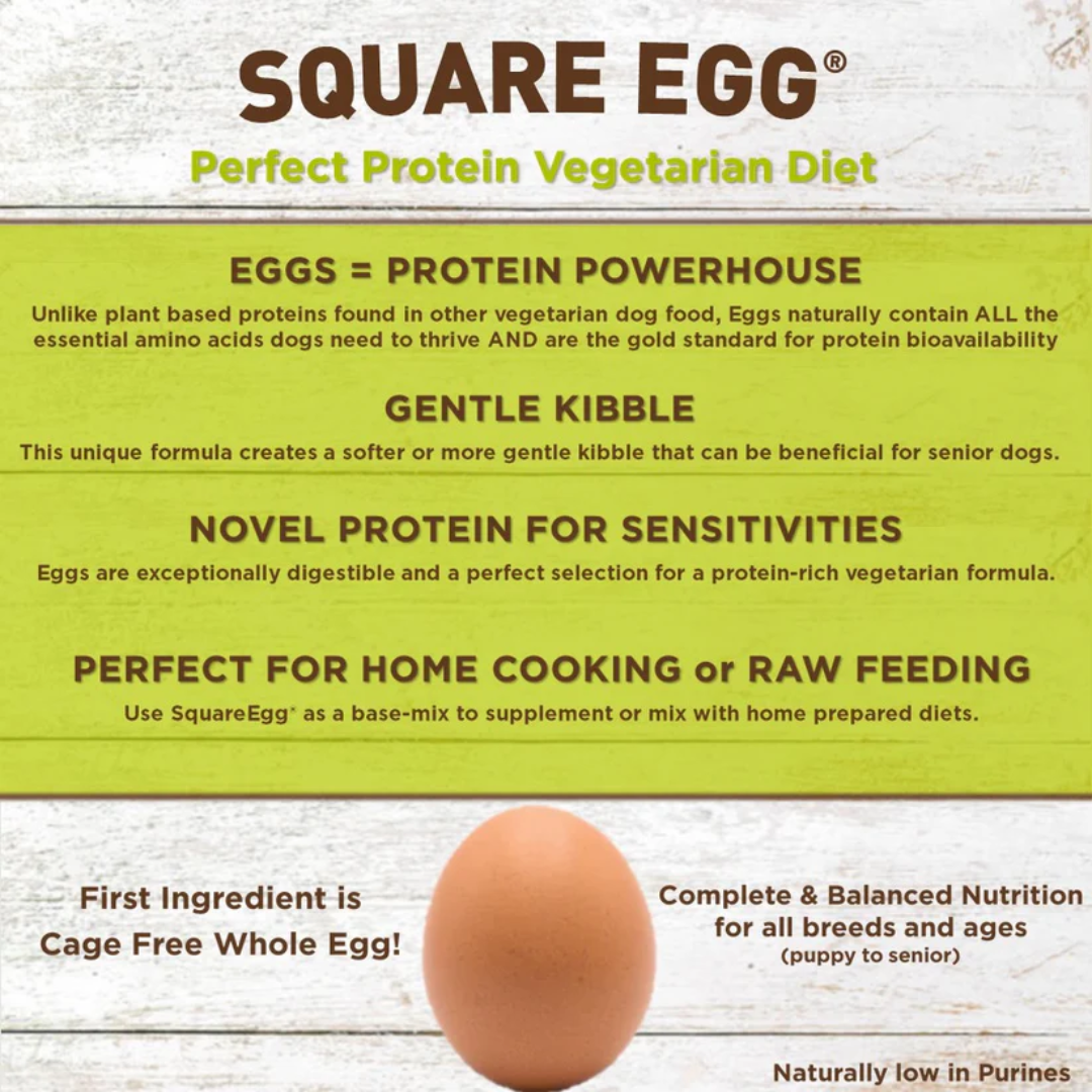 SquarePet Dry Dog Food - Square Egg Meat Free Formula