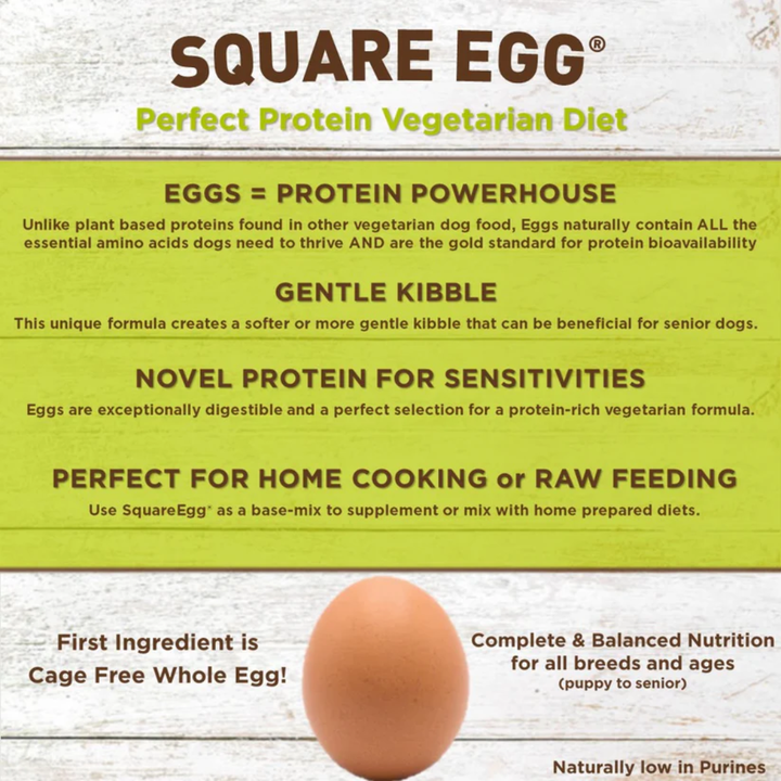 SquarePet Dry Dog Food - Square Egg Meat Free Formula