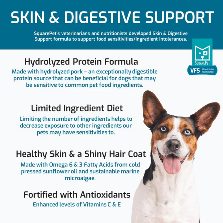 SquarePet Dry Dog Food - VFS Skin & Digestive Support