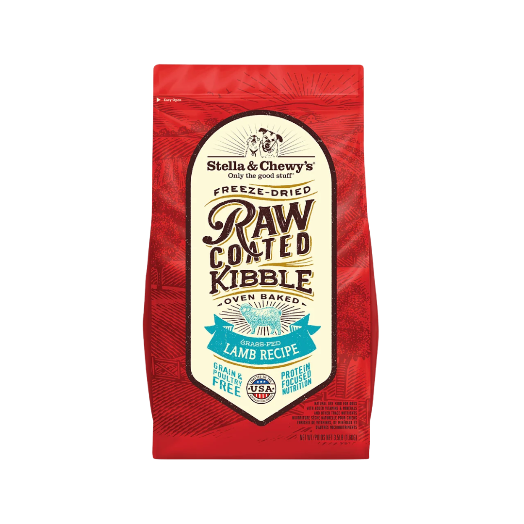 Stella & Chewy's Freeze-Dried Raw Blend Dog Food - Grass-Fed Lamb Raw Coated Kibble