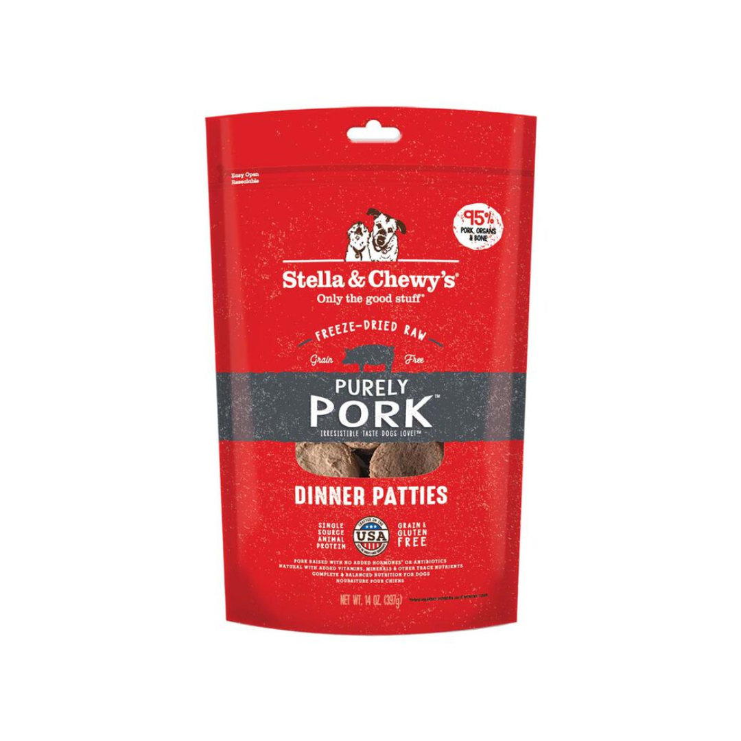 Stella & Chewy's Freeze-Dried Raw Dog Food - Purely Pork Dinner Patties
