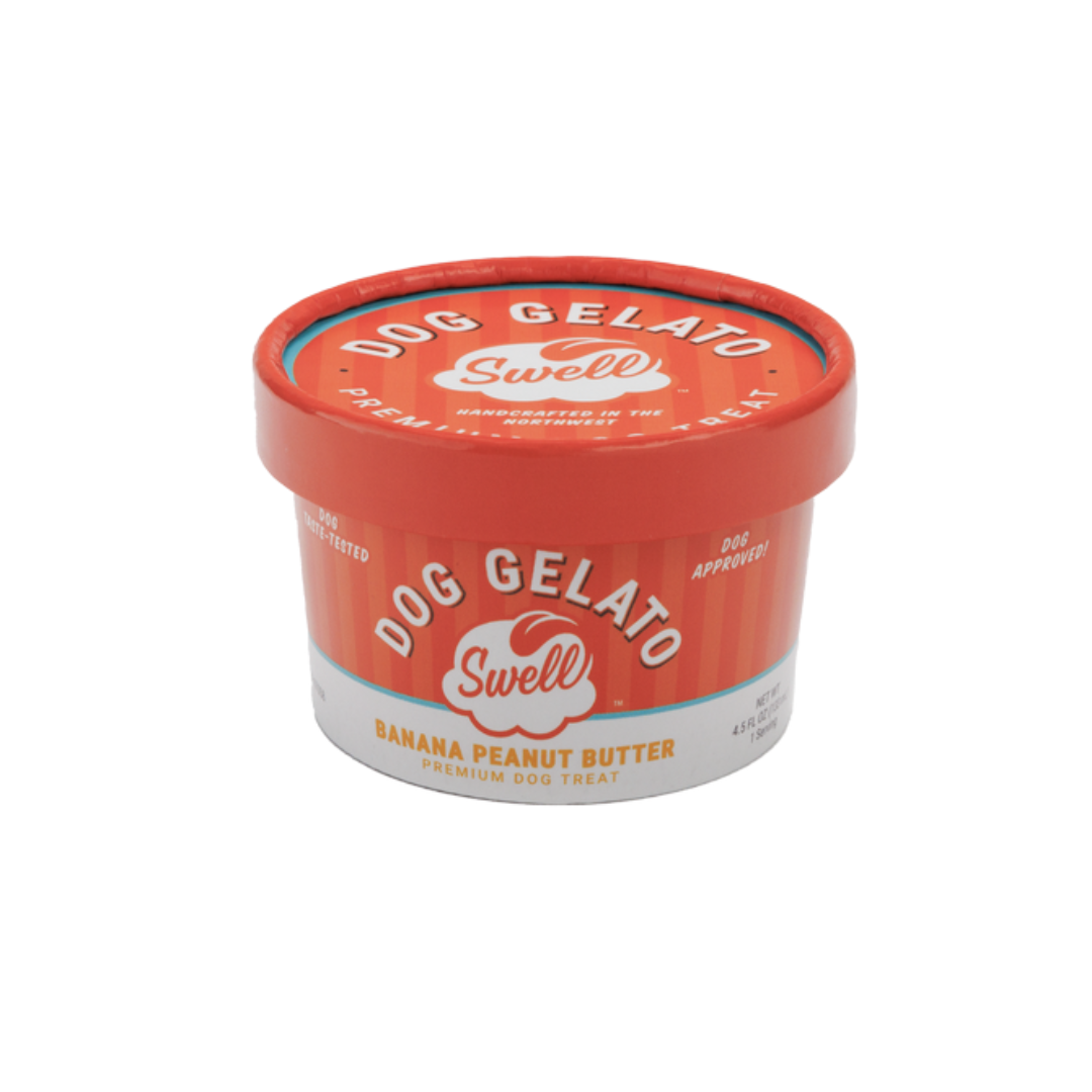 Swell Frozen Dog Treats - Dog Gelato Banana Peanut Butter