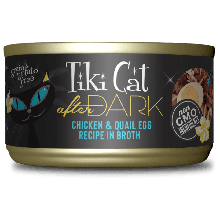 Tiki Cat Wet Cat Food - After Dark Chicken & Quail Egg in Broth Canned 