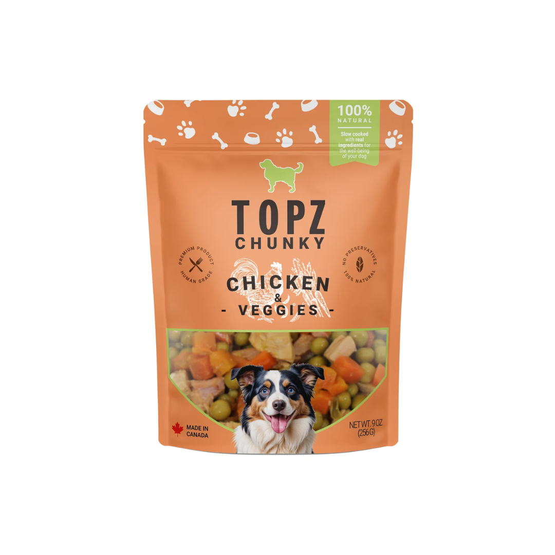TOPZ Dog Toppers & Mix-Ins - Chunky Chicken & Veggies Bone Broth
