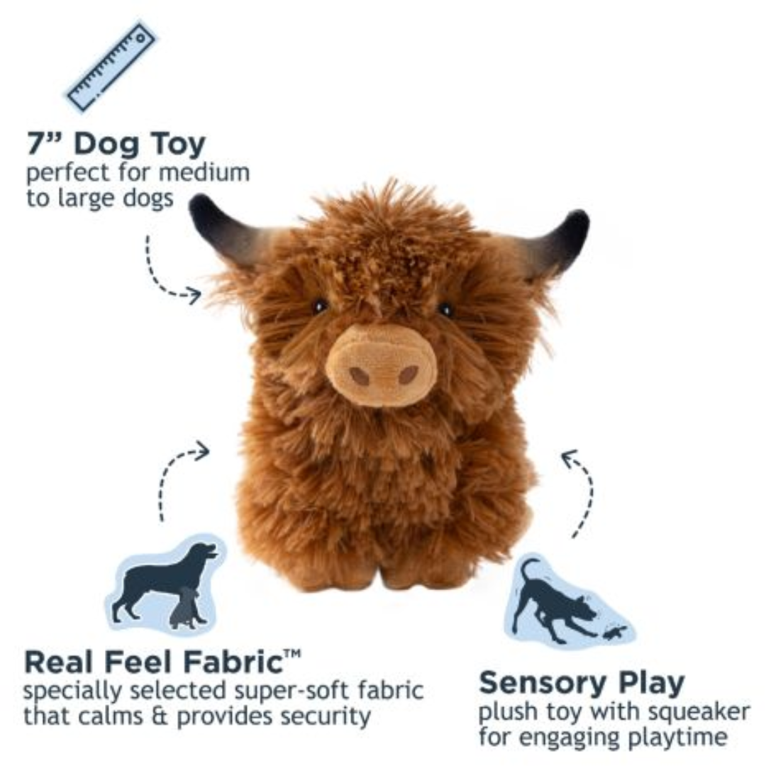 Tall Tails Dog Toys - Highland Cow Squeaker