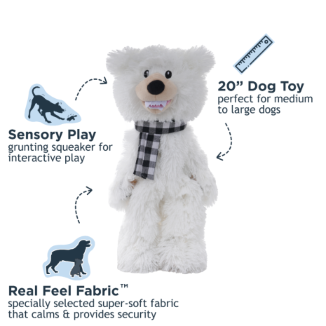 Tall Tails Dog Toys - Stuffless Polar Bear Squeaker