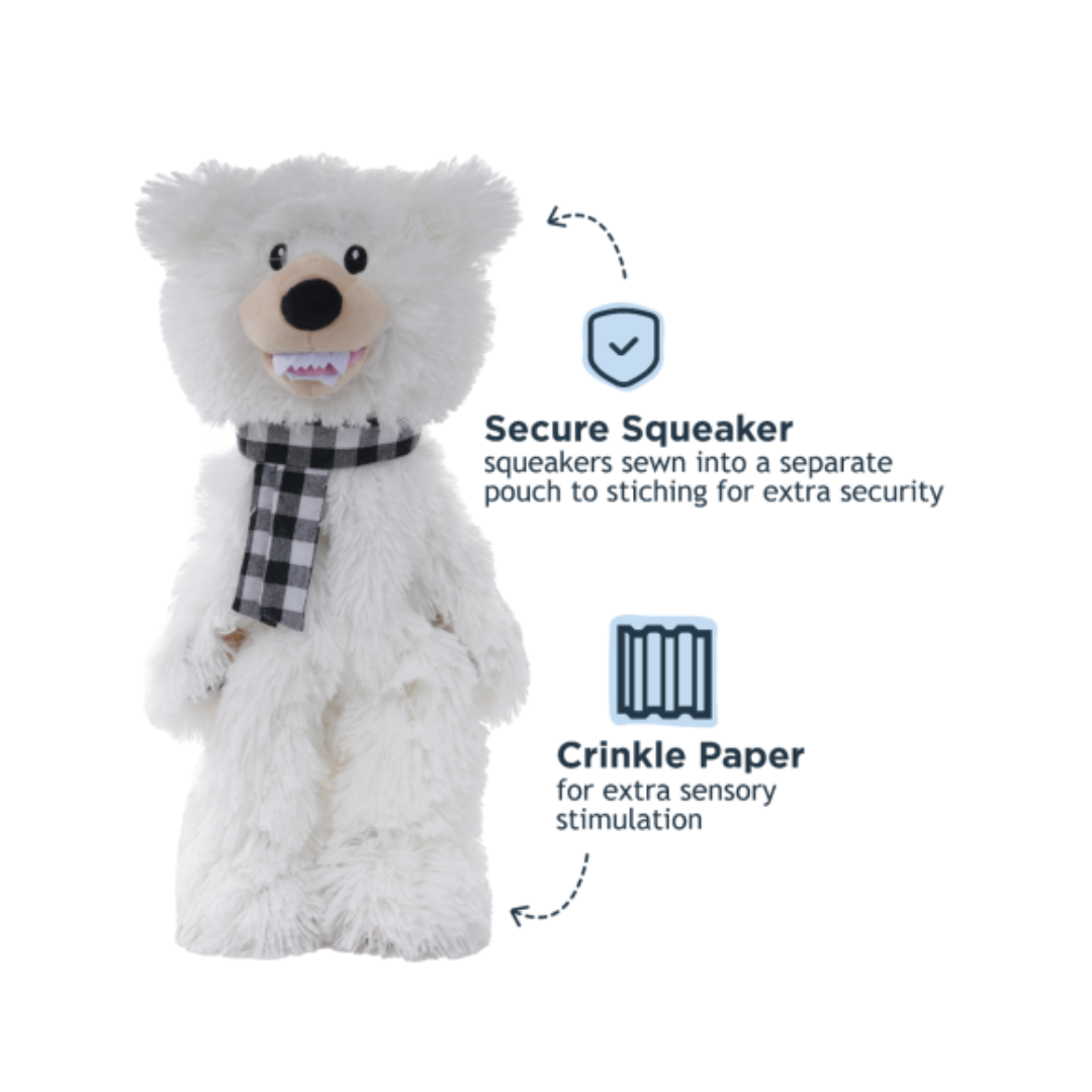 Tall Tails Dog Toys - Stuffless Polar Bear Squeaker