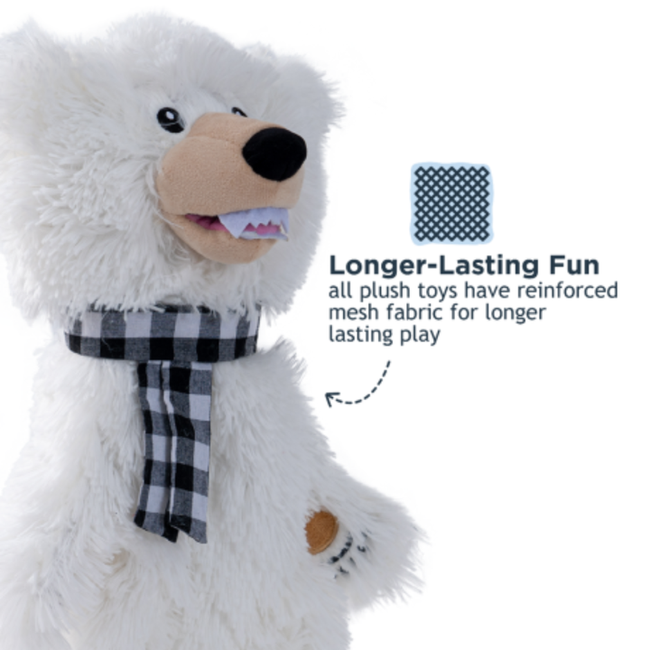 Tall Tails Dog Toys - Stuffless Polar Bear Squeaker