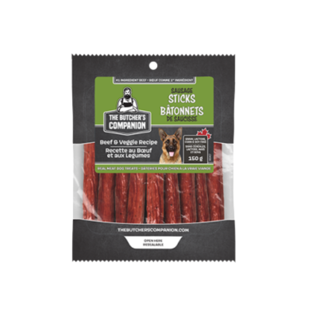 The Butcher's Companion Dog Treats - Sticks Beef & Veggie Recipe