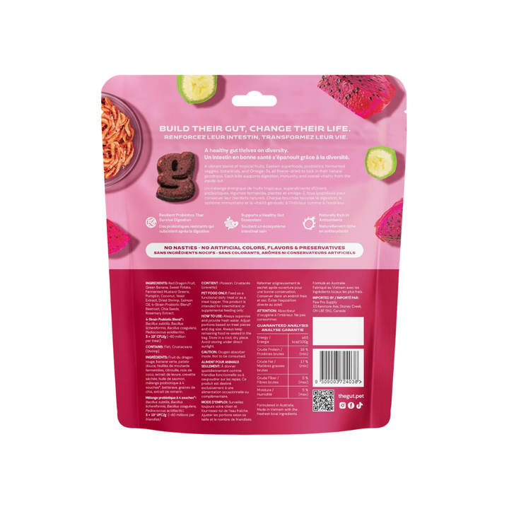 The Gut Freeze-Dried Dog Treats & Toppers - Gut + Dragonfruit