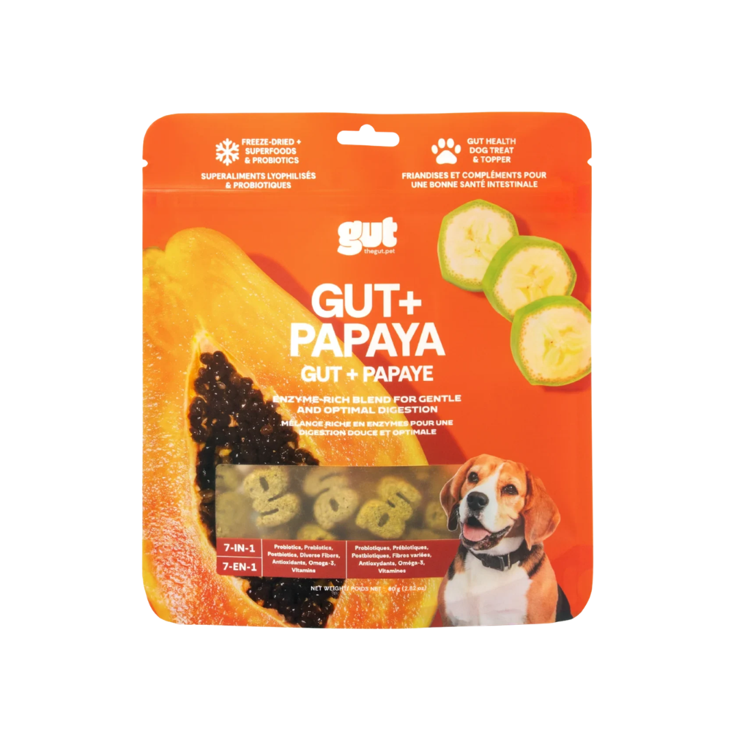The Gut Freeze-Dried Dog Treats & Toppers - Gut + Papaya