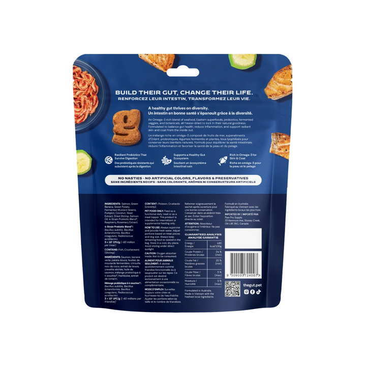 The Gut Freeze-Dried Dog Treats & Toppers - Gut + Salmon