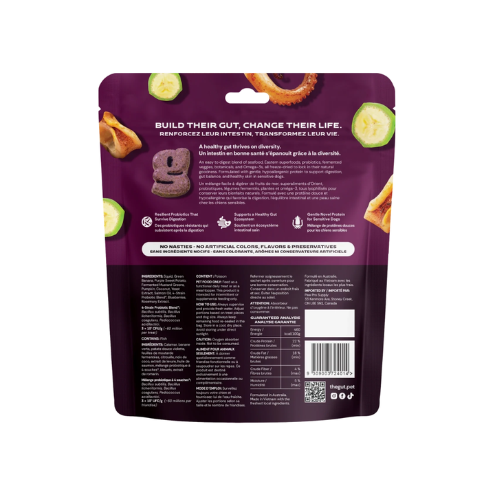 The Gut Freeze-Dried Dog Treats & Toppers - Gut + Squid