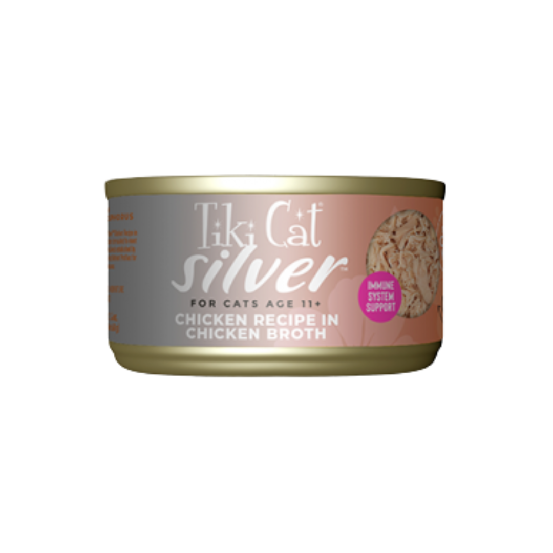 Tiki Cat Wet Cat Food - Silver Low Phosphorus Whole Foods with Chicken Recipe Canned