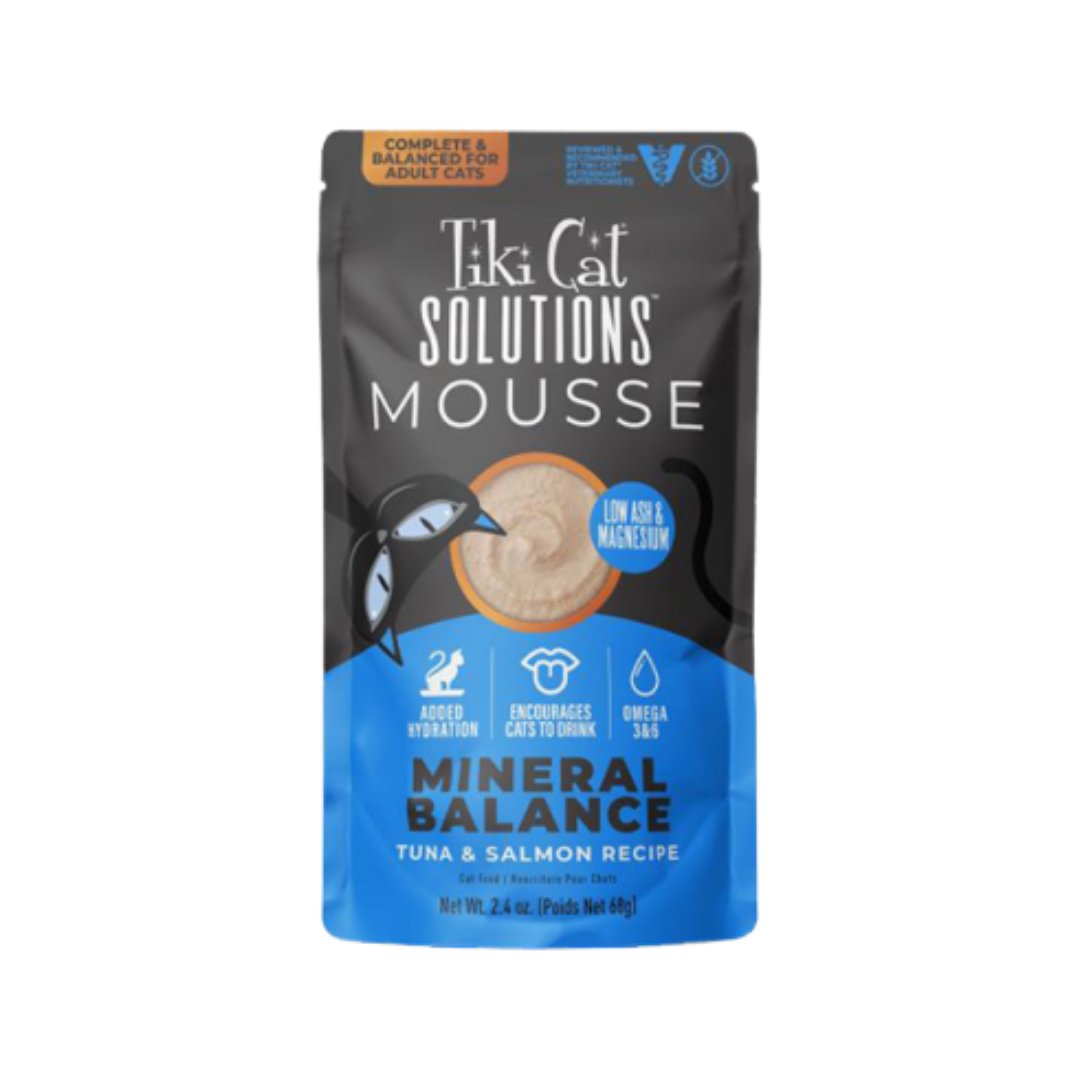 Tiki Cat Wet Cat Food - Solutions Mousse Mineral Balance Tuna & Salmon Pouch