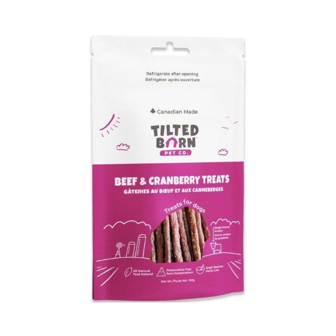 Tilted Barn Dog Treats - Miniwags Canadian Beef & Cranberry